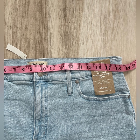 Madewell The Plus Perfect Vintage Wide-Leg Crop Jean in ward wash 33P - Picture 9 of 12